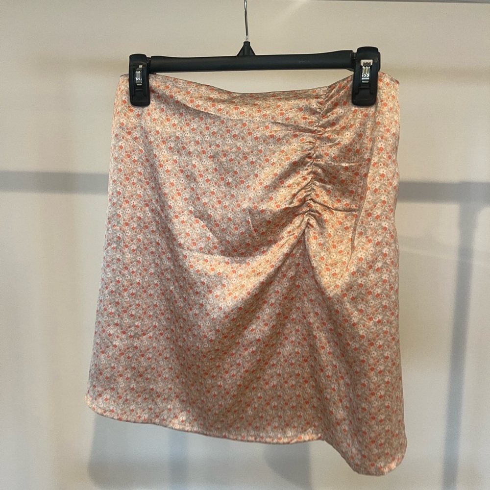Japna Pink Ruched Mini Skirt Cocktail
